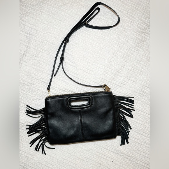 MAJE - M Duo Black Leather Crossbody / Clutch - Picture 3 of 15